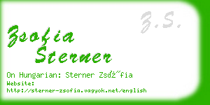 zsofia sterner business card